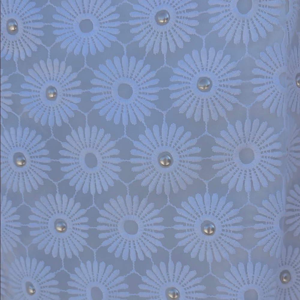 Lilly Pulitzer Nicci dress-14 Resort white-pinwheel organza - Picture 9 of 16